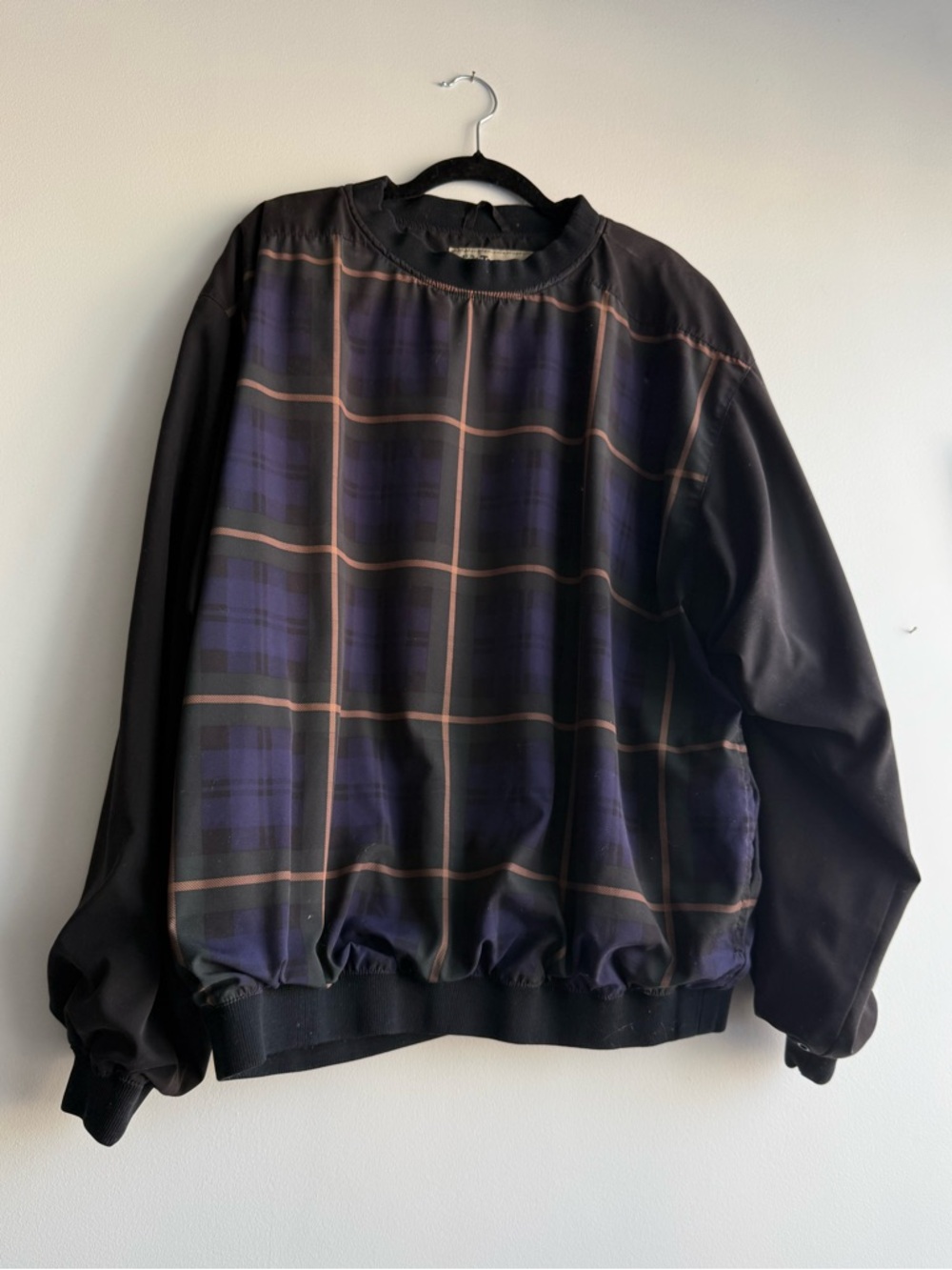 XL Vintage Golf Rain Jacket Men’s Plaid Gore-Tex Waterproof Windproof Bomber